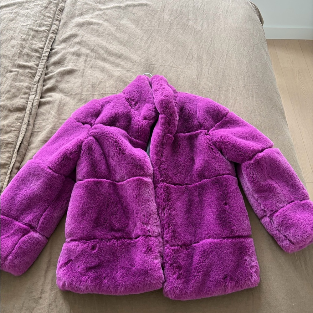 Apparis Purple Faux Fur Jacket